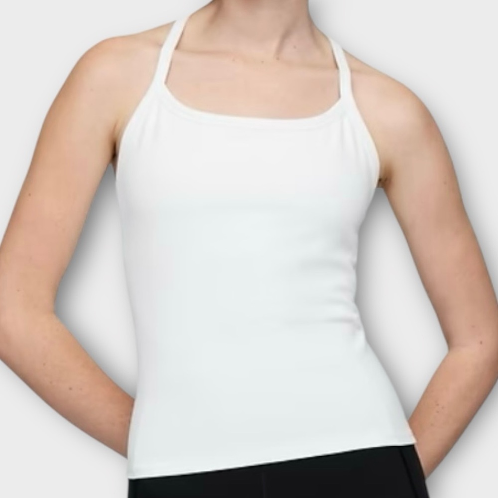 🆕 GapFit Smooth Racerback Tank Top. Optic White. Size Large Tall. NWT